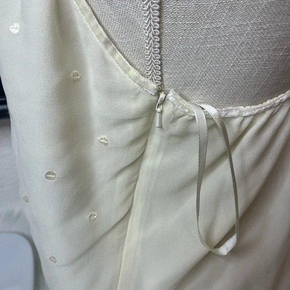 5/48 SILK VELVET STRAP CRISS CROSS BEADED EVENING BLOUSE NWT
